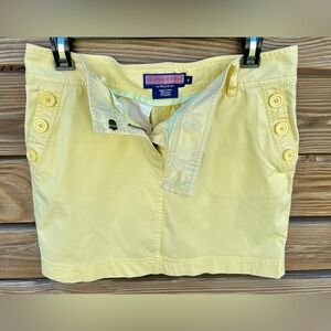 Vineyard Vines Sailors Twill Skirt Cotton Lemon Drop Yellow Size 8 Women’s